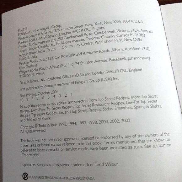 Cookbook "Top Secret‎ Recipes - Classics" Todd Wilbur America's Fave Food… - Picture 3 of 13